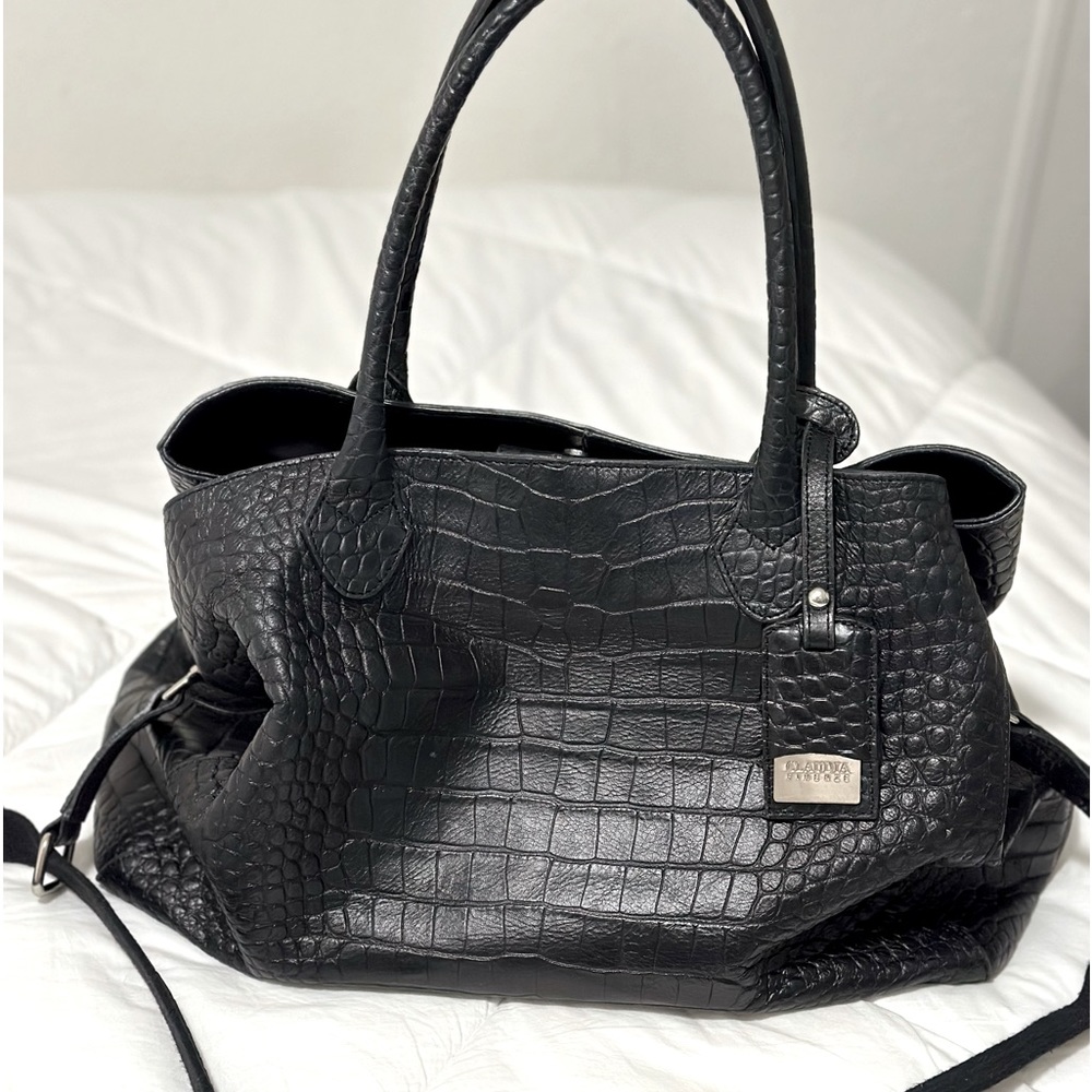 Claudia Firenzi Large Satchel Bag- black Color
